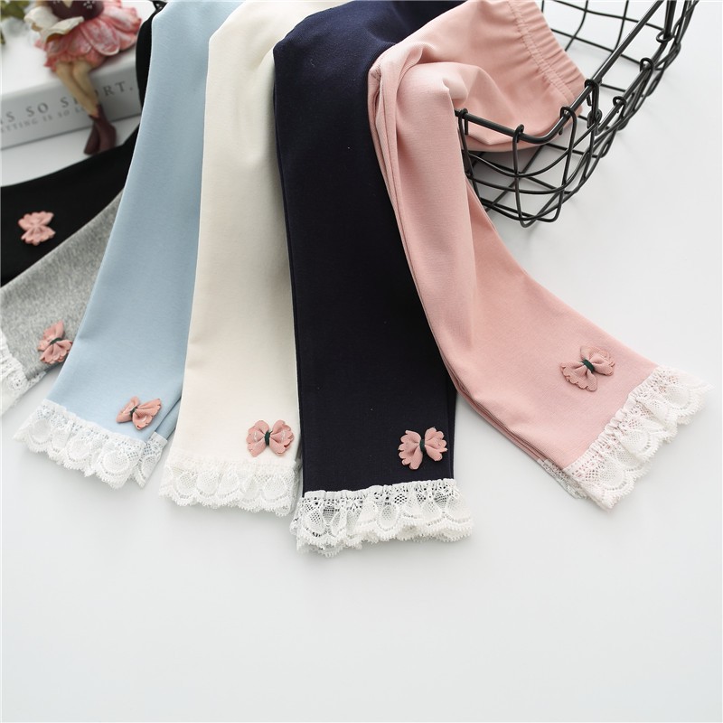 Quần legging ren nơ hàng QC