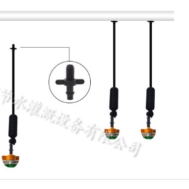 Béc Tưới Cây Phun Mưa 3 Tầng 3 màu phun 360 độ kèm Van chống rỉ, bù áp, chống nhỏ giọt+đối trọng+khởi thủy ren 21+ Tê 21
