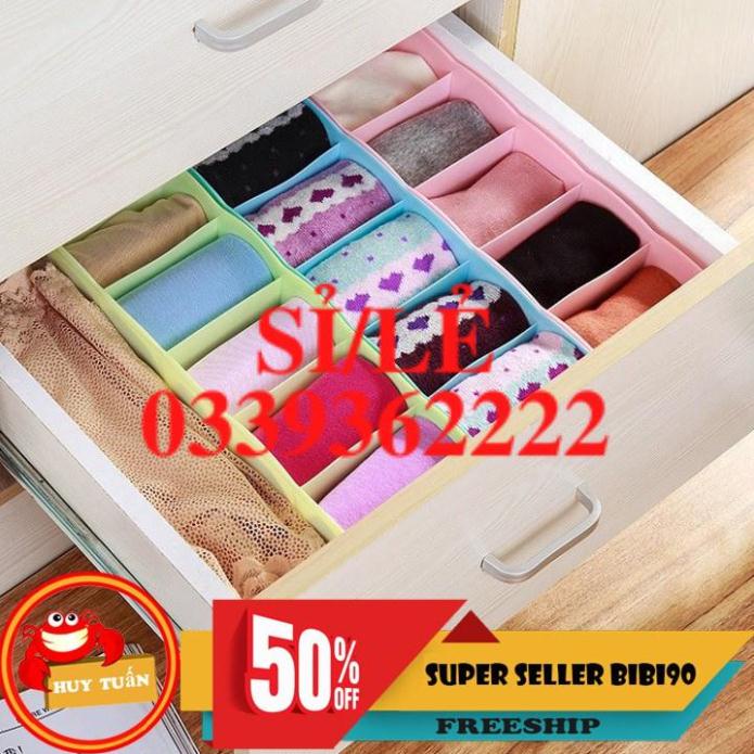 [ COCOLOVE ] Hộp đựng tất, đồ lót, phụ kiện 5 ngăn bằng nhựa  HAIANHSHOP