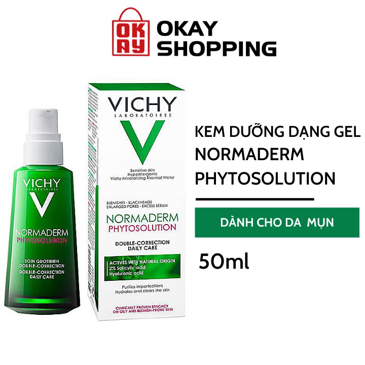 Kem dưỡng ẩm cho da dầu mụn giúp giảm mụn, phục hồi da Vichy Double-Correction 50ml