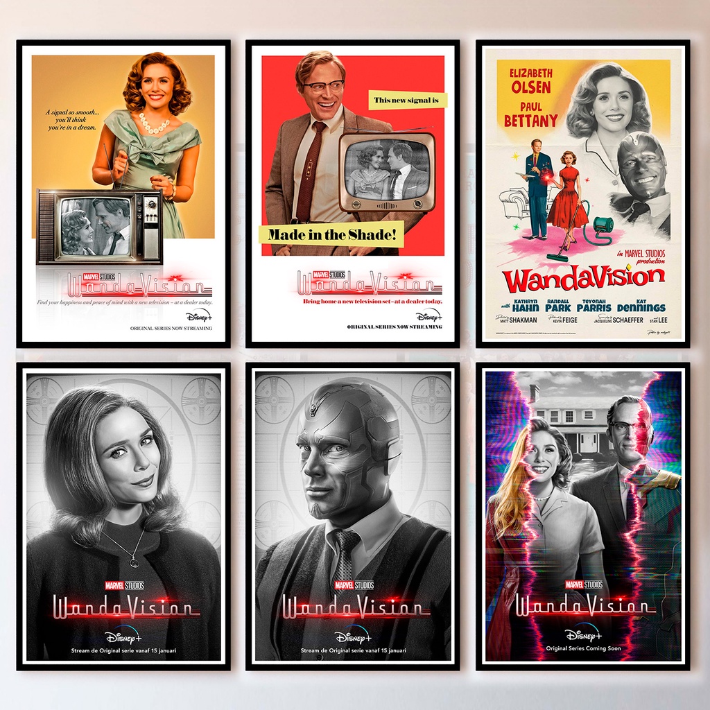 Poster WandaVision (TV Mini Series 2021) Marvel studios Elizabeth Olsen Size 33x48 cm.