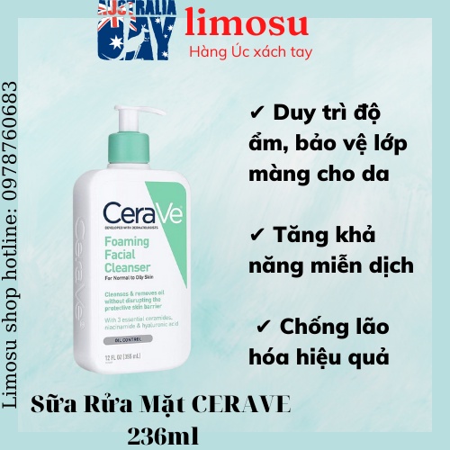 Sữa rửa mặt Cerave dịu nhẹ 236ml