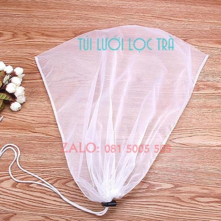 Túi lọc sữa hạt, túi lọc trà có quai inox có 3 kích thước Sai số kích thước +/-1cm.Vợt lọc trà vải , quai T268H