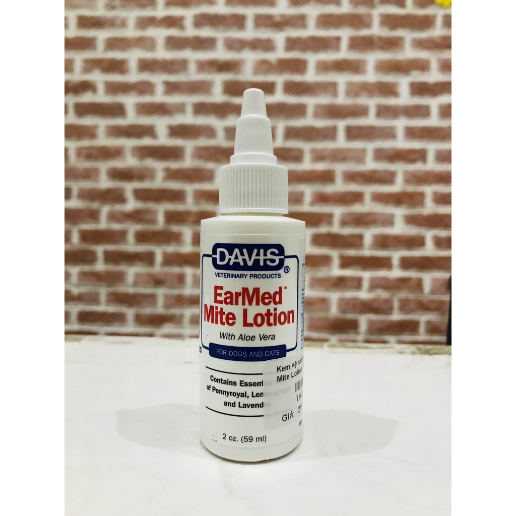 Kem vệ sinh tai  cho chó mèo EarMed Mite Lotion 59ml/ lọ, kem vệ sinh tai cho thú cưng
