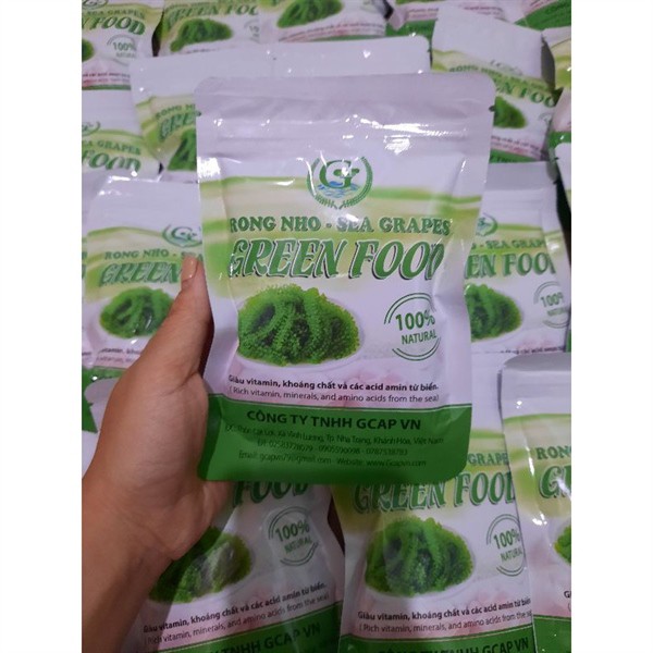 Rong nho tách nước Cao Cấp Green Food Organic Gói 20gr - Bao ngon , không tanh -không nhớt