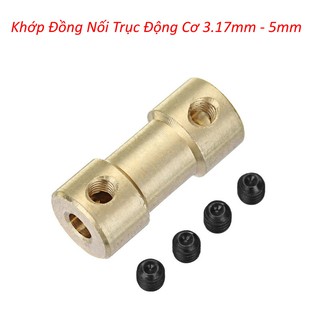 Khớp Đồng Nối Trục Động Cơ 3.17mm Ra 5mm