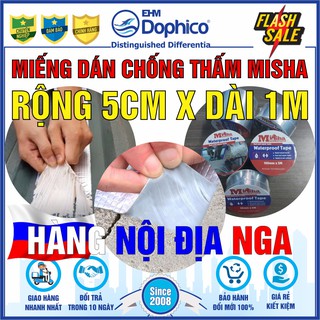 (5cm x 1m) Miếng dán chống thấm Misha rộng 5cm x dài 1m – Băng keo chống thấm dột – Bịt rò rỉ ống nước