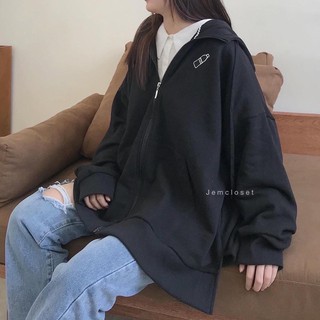 Áo Hoodie KD Rộng Nữ ♥ Áo khoác nỉ xẻ tà bigsize họa tiết CHAI BIA