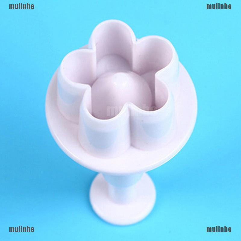 Mul❤ Bộ 4 Khuôn Cắt Bánh Quy Hình Bông Hoa 3D