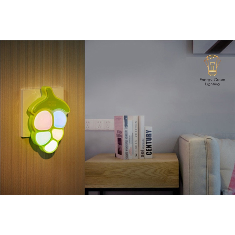 [ Nhiều Mẫu ] Đèn Ngủ Cắm Điện Cảm Ứng Siêu Dễ Thương Energy Green Lighting  - Tự Động Sáng Khi Trời Tối - Tiết Kiệm Điệ