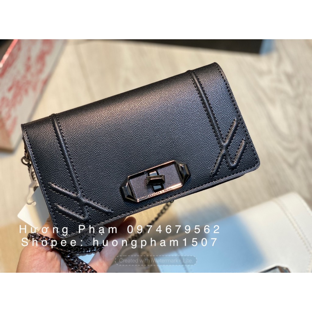 TÚI CNK KHOÁ XOAY DA CÁ ĐUỐI SIZE MINI [clutch-ví]