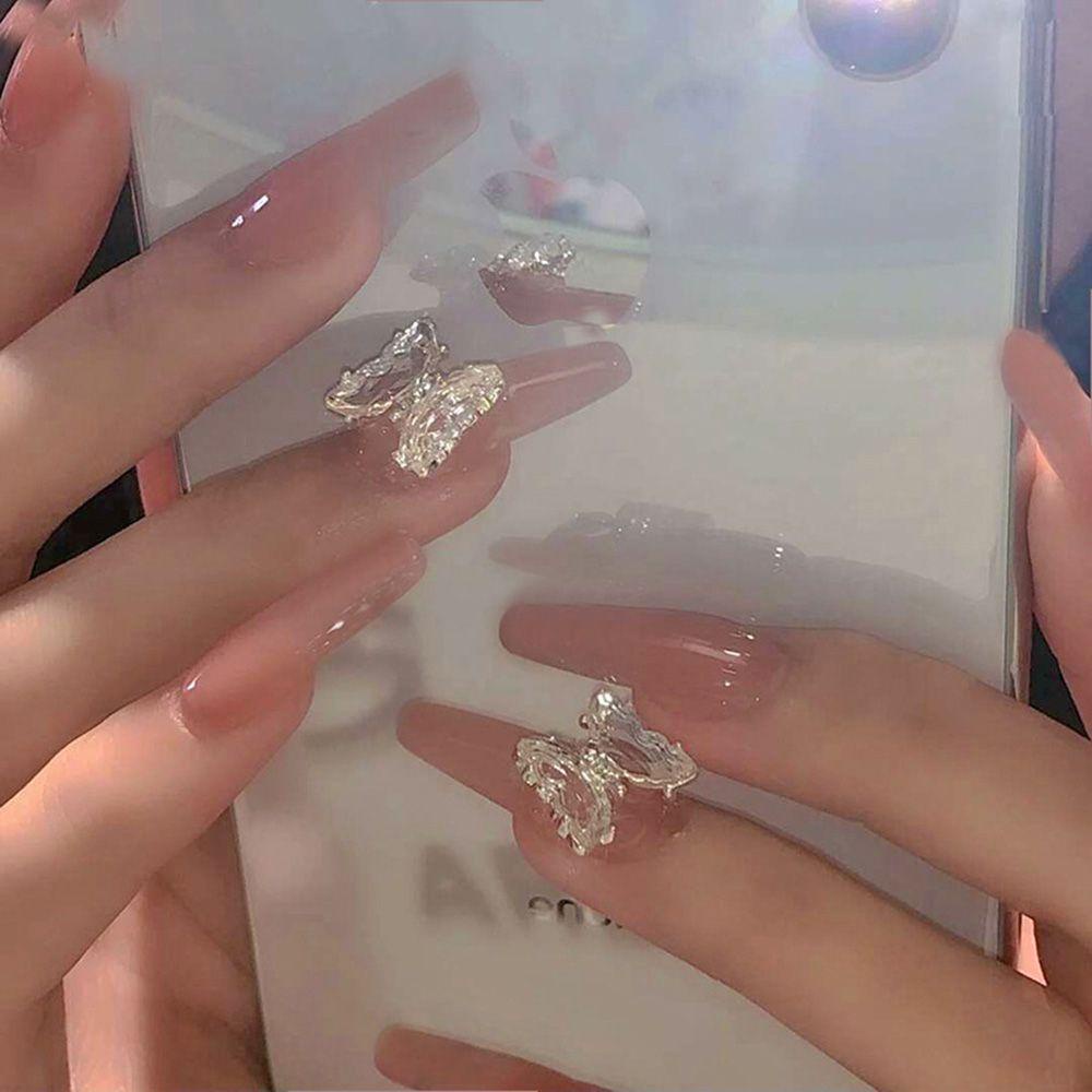 MIHAN1 Hộp 24 Móng Tay Giả Che Phủ Toàn Diện Họa Tiết Da Rắn Độc Đáo