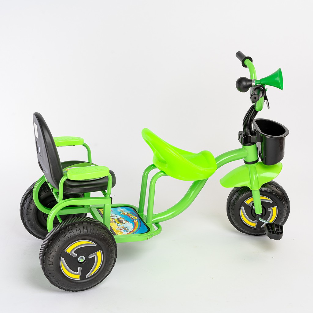 Xe đạp 3 bánh trẻ em ghế đôi Đại Phát Tài - dành cho trẻ từ 3 đến 5 tuổi - 1103XKD