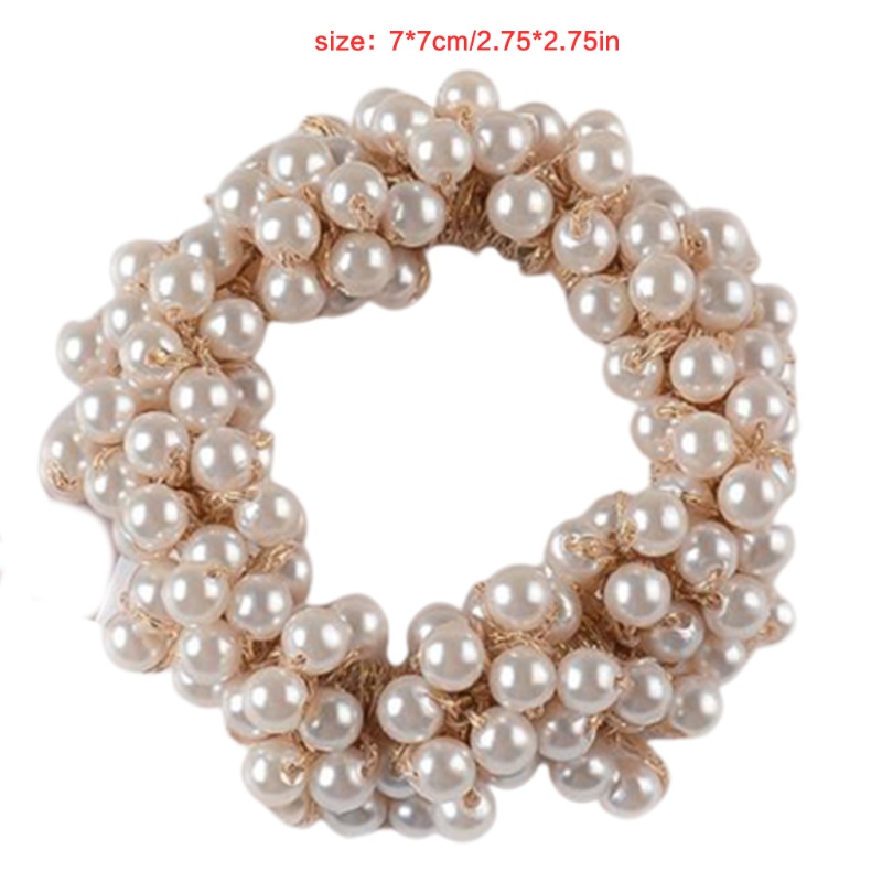 Dây Cột Tóc Co Giãn Đính Hạt Ngọc Trai Dễ Thương