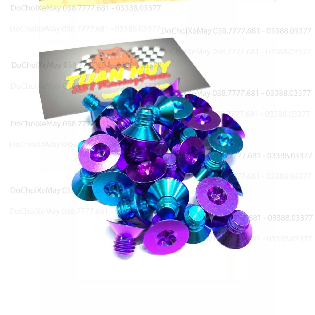 Ốc Titan Gr5 8li10 dù âm đầu bằng gắn lòng dĩa winner , sonic , raider , satria ...v.v... DoChoiXeMay