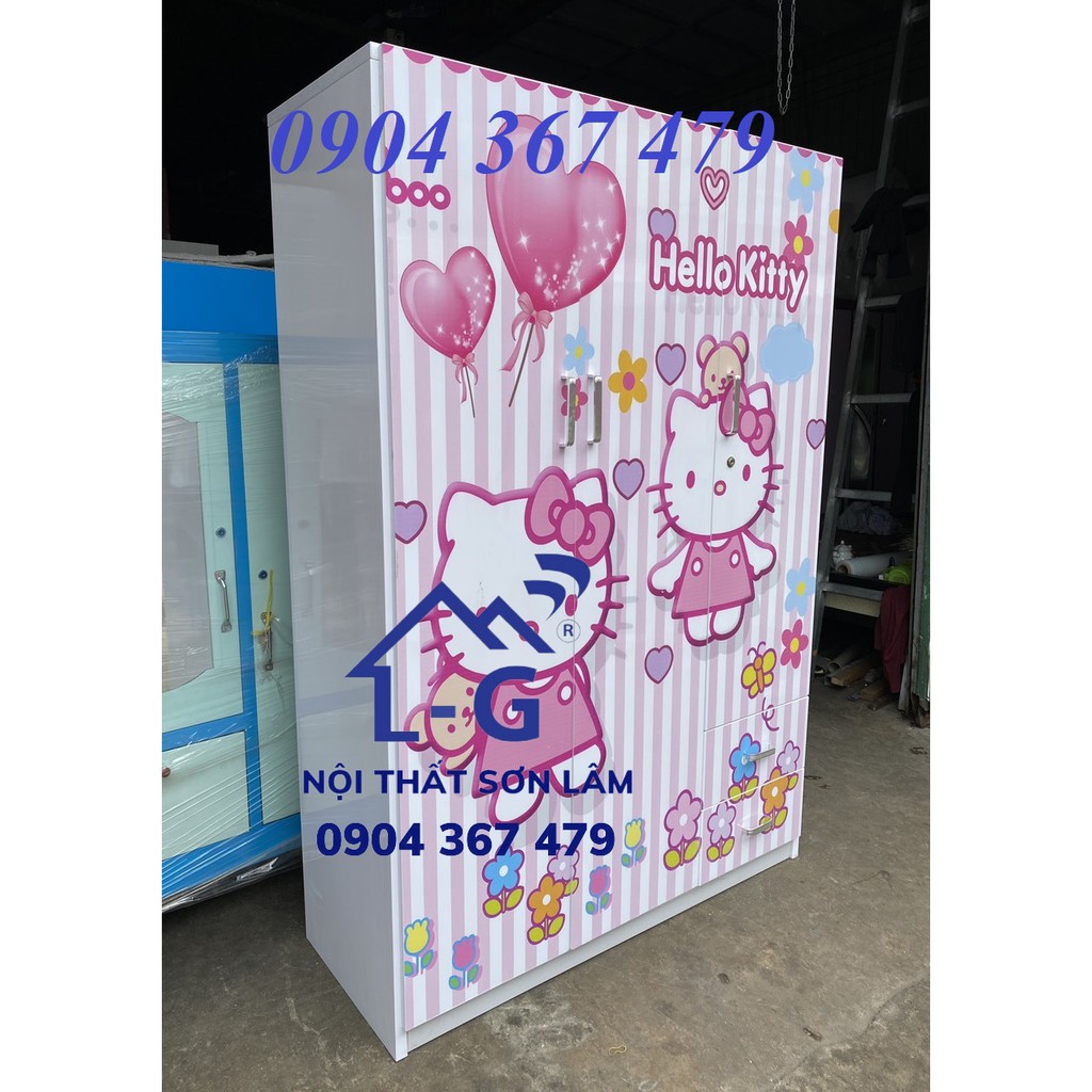 Tủ nhựa đài loan in 3D hello kitty dễ thương - mẫu đẹp y hình giá rẻ