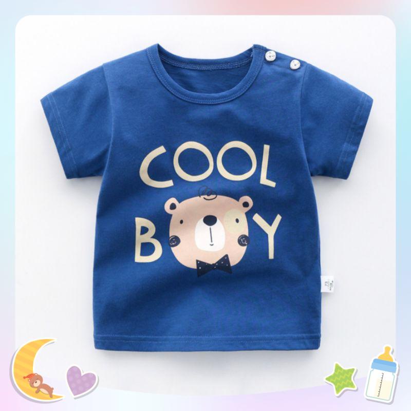 Áo thun bé gái bé trai tay ngắn đủ màu đáng yêu chất cotton tơ sợi bông siêu mềm mịn mát