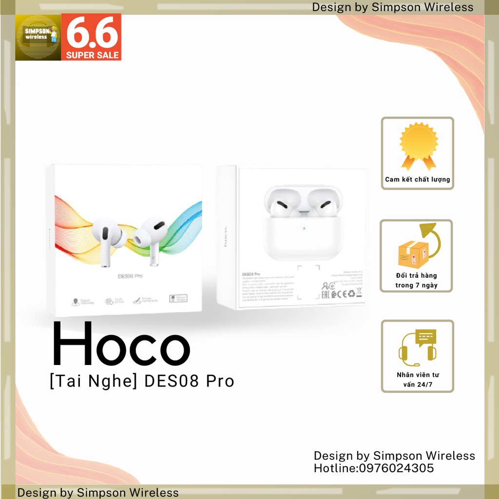 Tai nghe Blutooth Hoco DES08 PRO/DES08 NEW