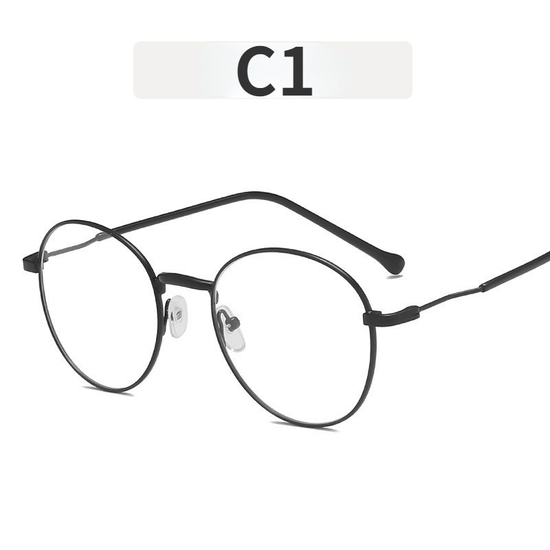 Mắt Kính Gọng Tròn Kim Loại Chống Ánh Sáng Xanh Thời Trang Hàn Quốc Cho Nữ