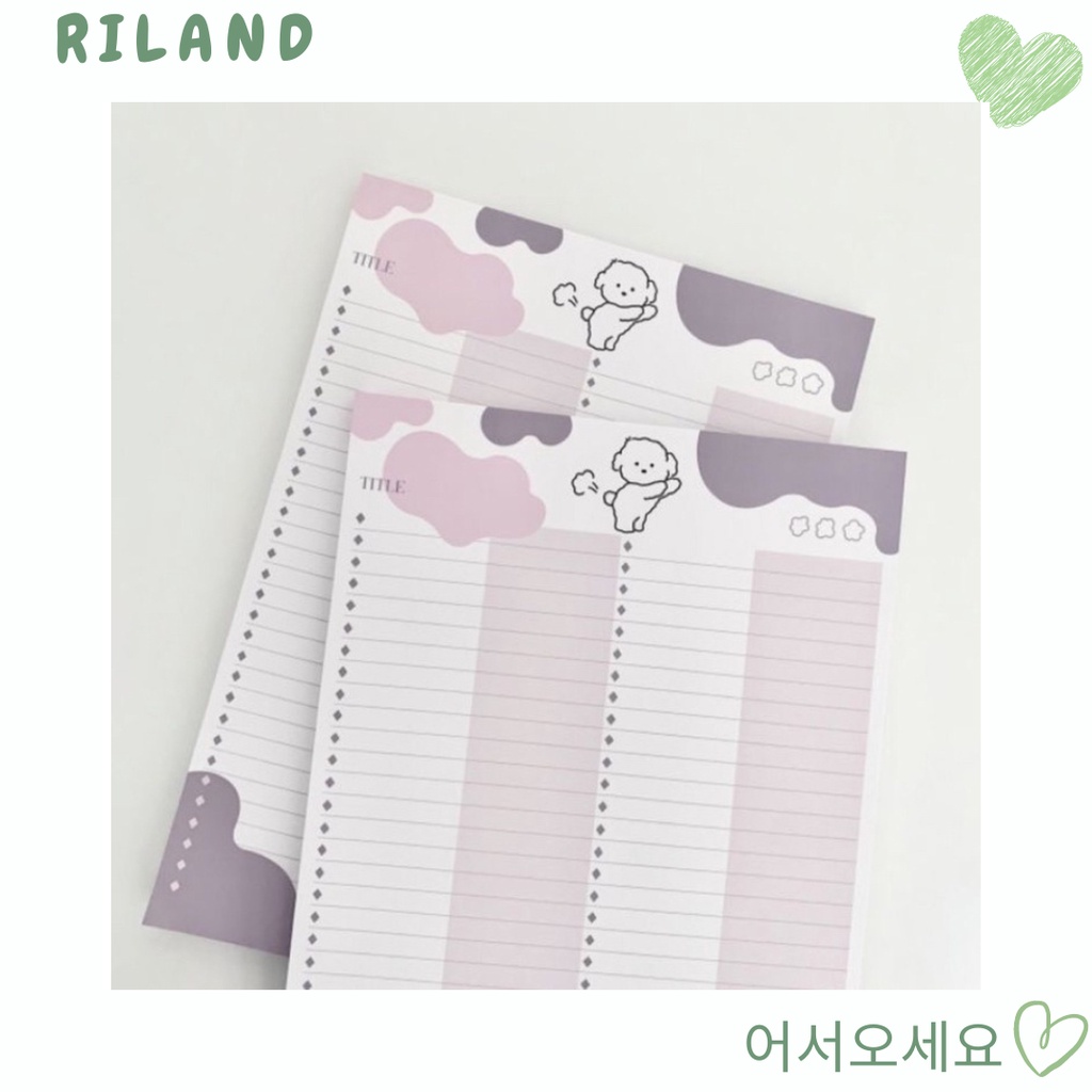 TẬP GIẤY NOTE WORD LIST B5 HỌC TỪ VỰNG, GHI CHÉP HÌNH GẤU DỄ THƯƠNG - Riland