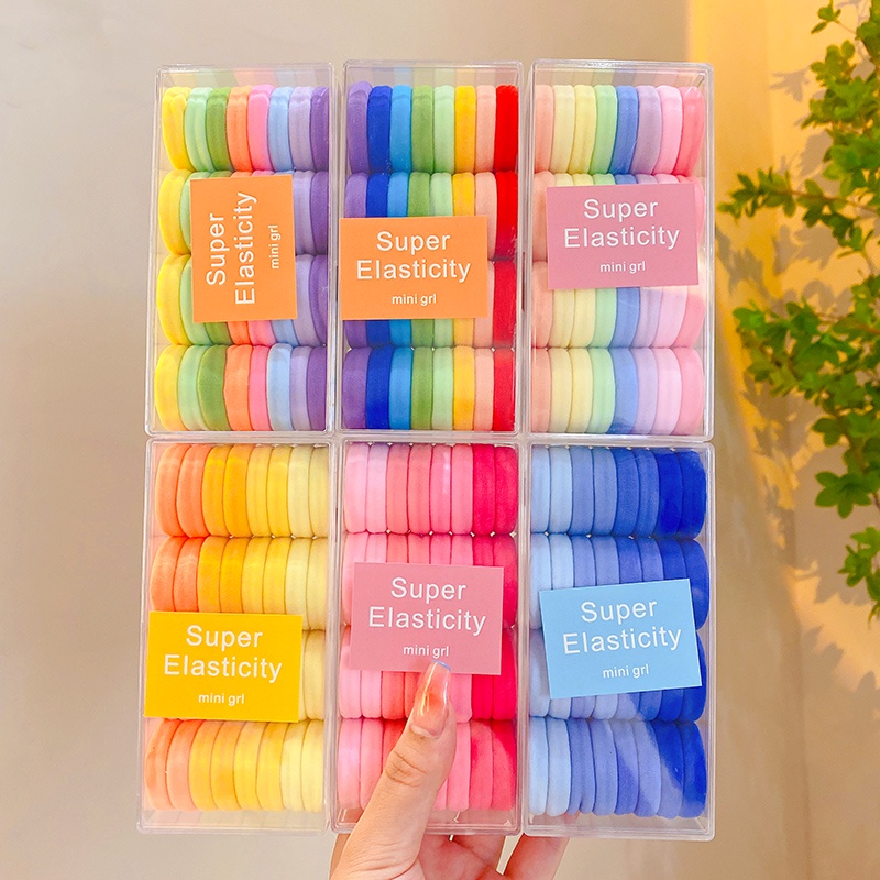 Dây Buộc Tóc Cao Su Màu Sắc Xinh Xắn Cho Bé Gái