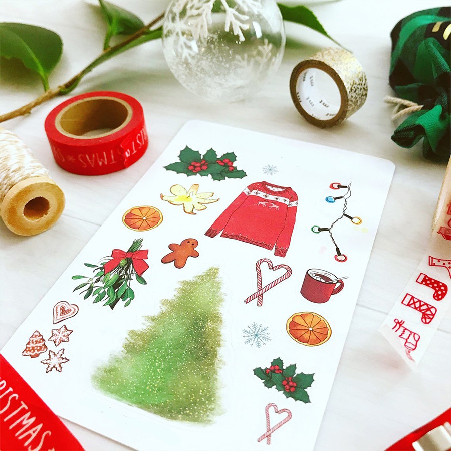 Bộ Sticker Noel Trang Trí Cửa Hàng, Nhà Cửa, Văn Phòng,... - Làm Quà Tặng Cho Khách Hàng - Đặt Làm Theo Yêu Cầu