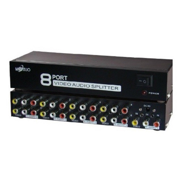 Bộ chia tín hiệu AV (Video & Audio) 1 ra 8 cổng MT-108AV chính hãng MT-VIKI