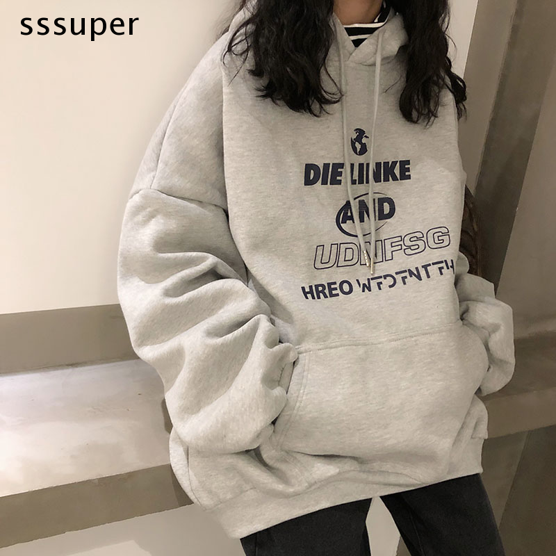 Áo Hoodie Dài Tay In Chữ Đơn Giản Cho Nam Và Nữ