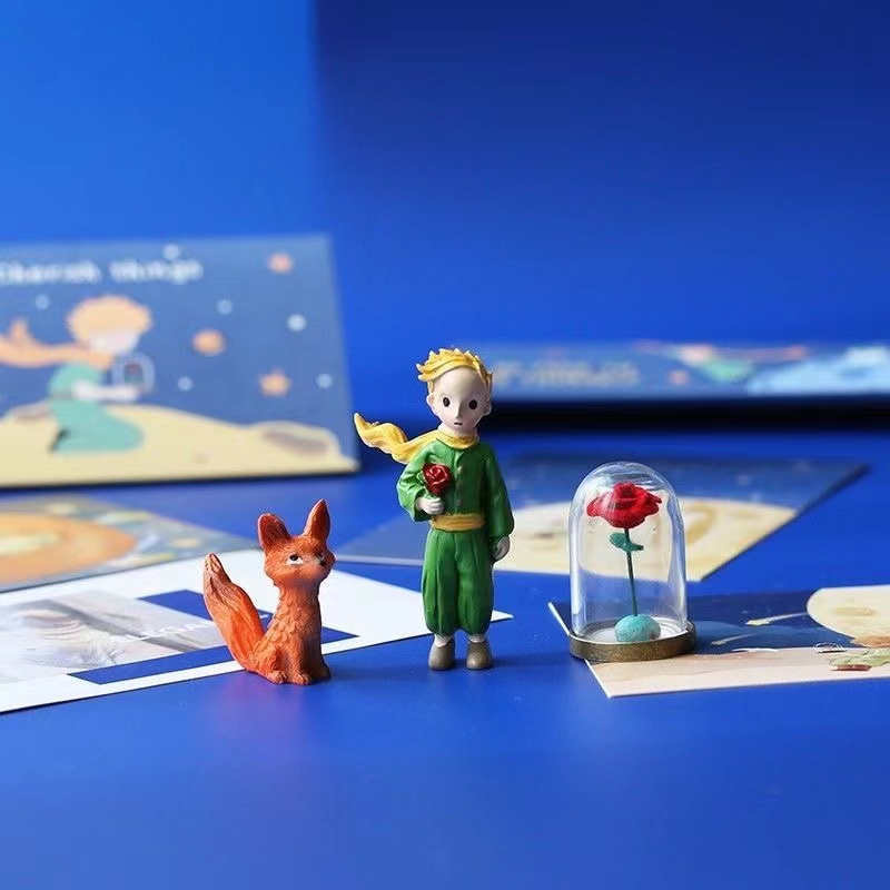 Mô Hình Hoàng Tử Bé Và Cáo Bằng Nhựa Resin Trang Trí Bàn Làm Việc