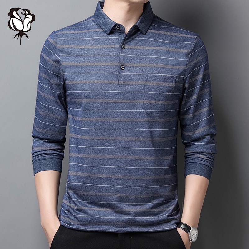 Áo thun polo thời trang cho nam thiết kế dài tay | BigBuy360 - bigbuy360.vn