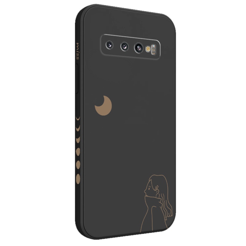Ốp Điện Thoại Mềm Họa Tiết Mặt Trăng Sáng Tạo Cho Samsung Galaxy S10 S10E Plus S9 Plus