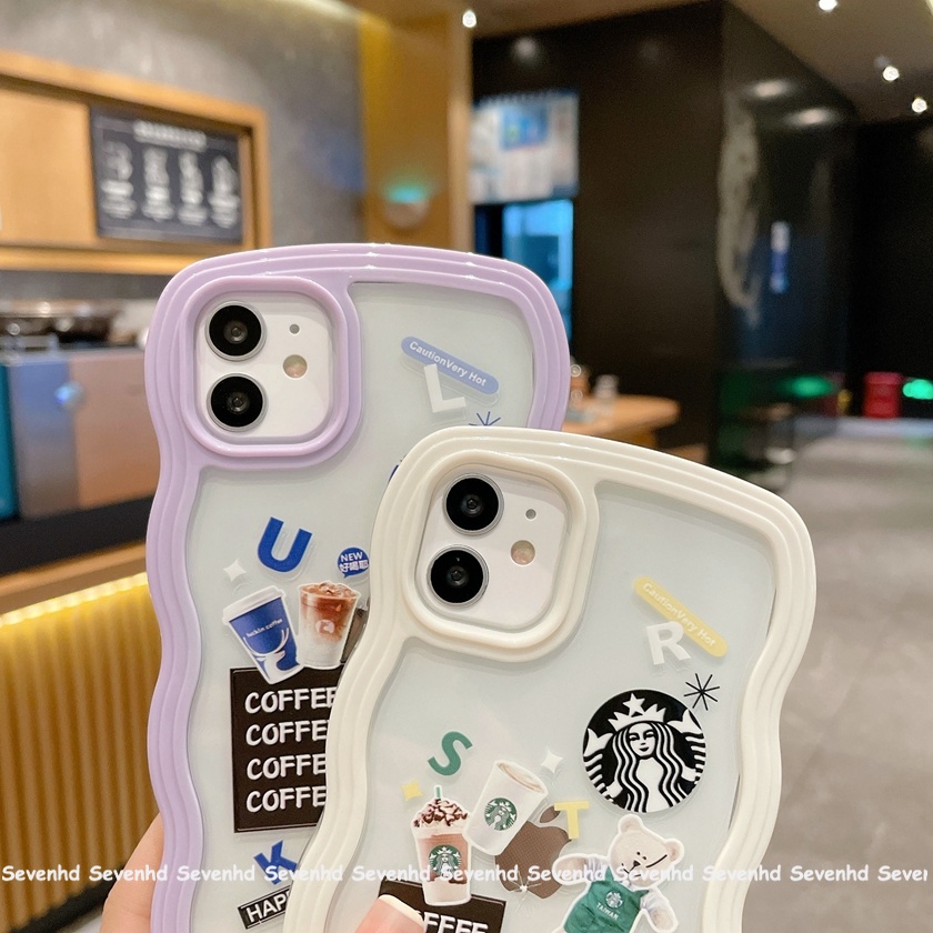 Ốp Điện Thoại Họa Tiết Gấu Hoạt Hình Starbucks Cho iPhone 13 12 11 Pro Max SE2020 X XR XS Max 8 7 Plus