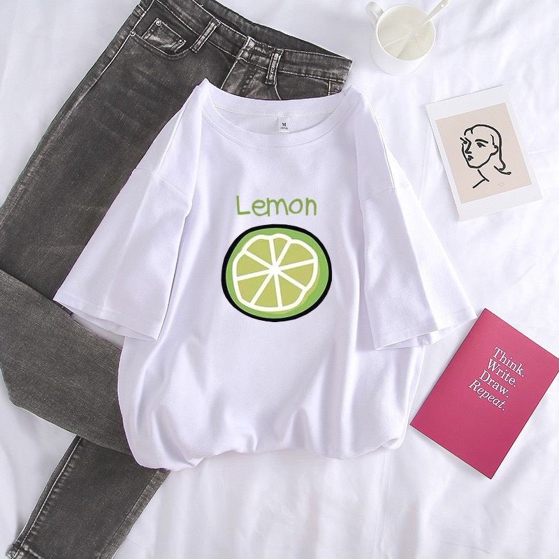 ÁO THUN NỮ MÀU XANH DẠ QUANG CHẤT VẢI THUN COTTON HÀNG FREESIZE 1 CỠ FORM DÁNG RỘNG DƯỚI 65KG MẶC VỪA(TRÁI CHANH)