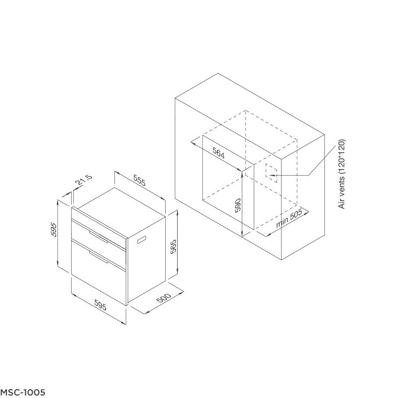 MÁY SẤY CHÉN MALLOCA MSC 1005