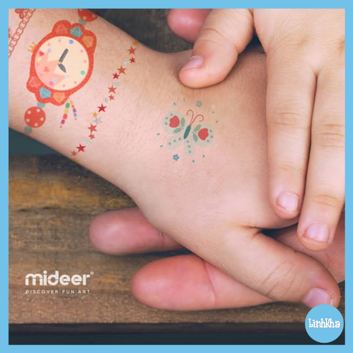 Miếng dán hình xăm cho bé - Đồng hồ và vòng tay - Mideer - Watch & Bracelet Temporary Tattoos MD4101