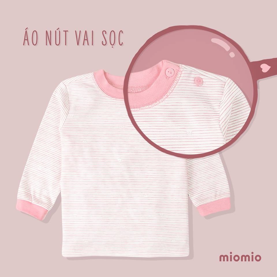 Áo Sơ Sinh Thu Đông, Nút Vai MIOMIO - Cho Bé Trai, Bé Gái (Từ 6-24 tháng), Vải Interlock Cotton.