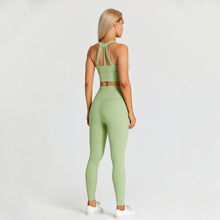 Set Áo Lót Nâng Ngực &amp; Quần Dài Tập yoga Nữ Chất Liệu Đàn Hồi