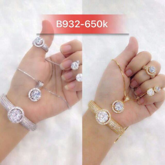 Bộ trang sức xi vàng và bạch kim cao cấp Q.1