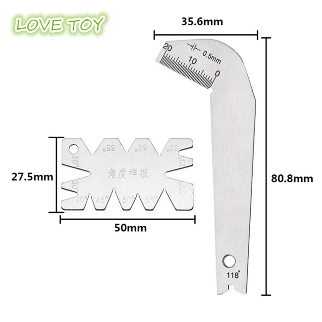 Set 3 Thước Đo Góc Mũi Khoan Đa Năng Bằng Thép Không Gỉ