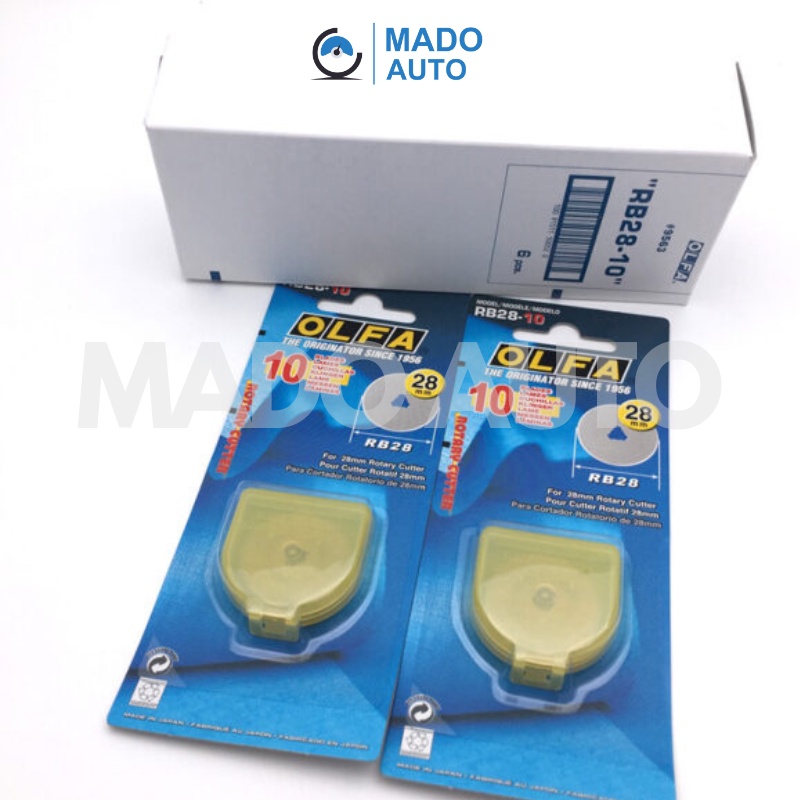 Hộp 10 Lưỡi Dao OLFA cắt xoay tròn RB28-10 Đường kính 28mm