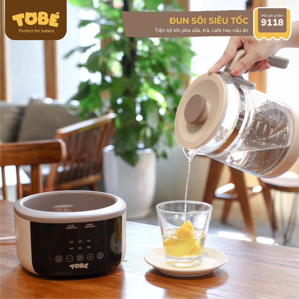Máy đun và hâm nước pha sữa Speedy 01 Tobé dung tích 1.4L, khử Clo tồn dư trong nước chỉ trong 5 phút an toàn tiện lợi