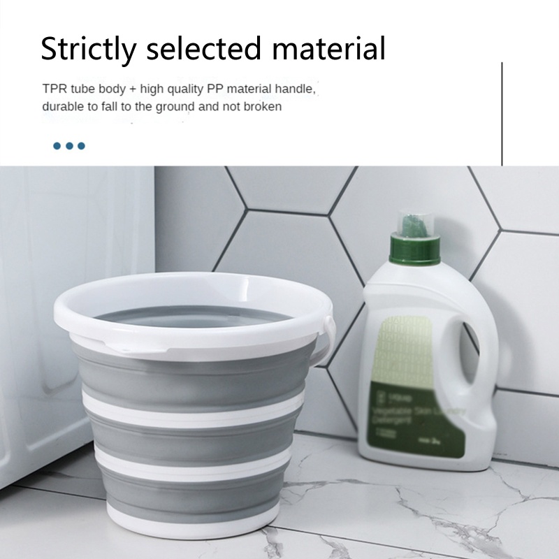 Xô Đựng Nước 10L Có Thể Gấp Gọn Tiết Kiệm Không Gian Tiện Dụng Cho Sân Vườn / Câu Cá / Cắm Trại