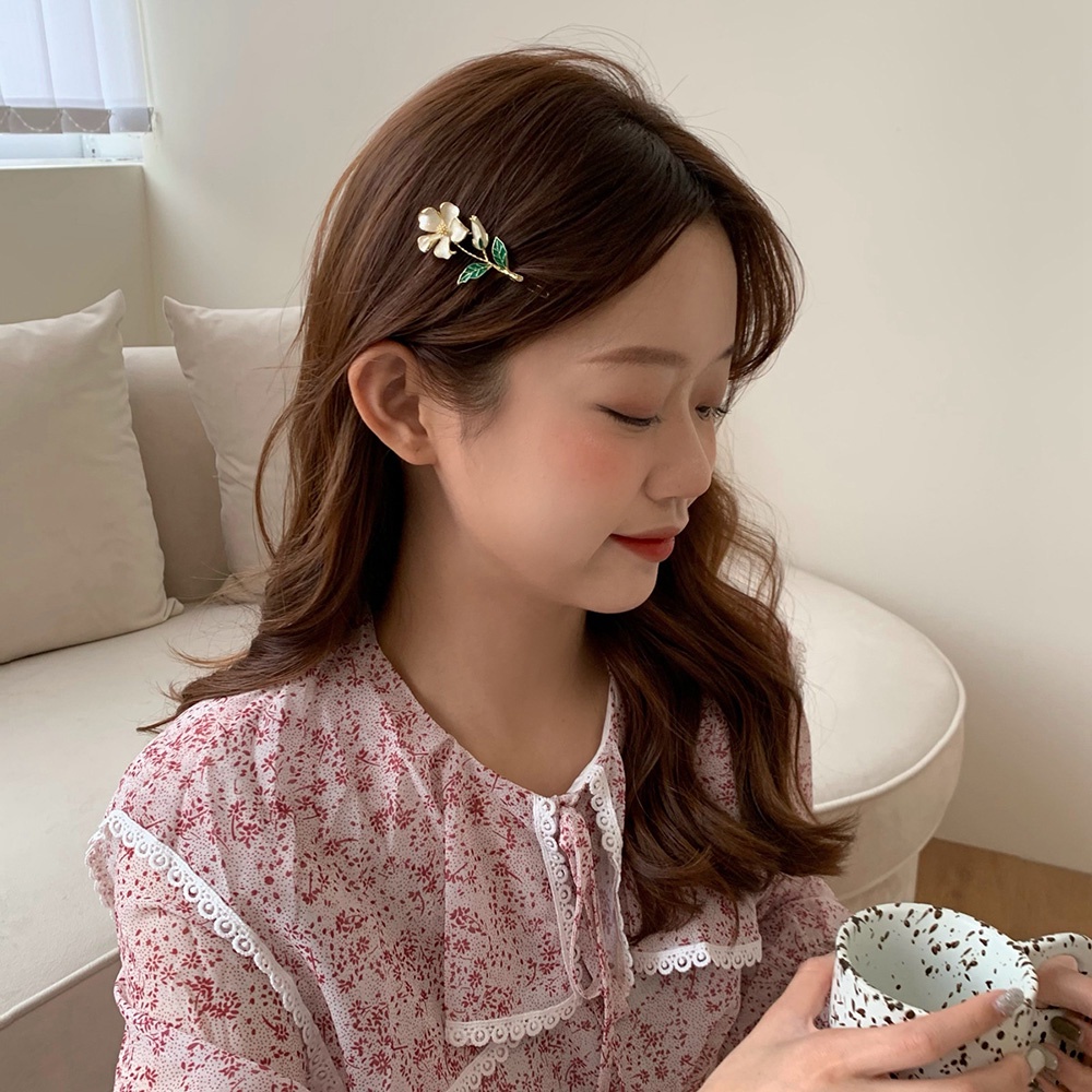 Kẹp Tóc Mái Đính Đá Pha Lê Hình Bông Hoa Xinh Xắn Dành Cho Nữ