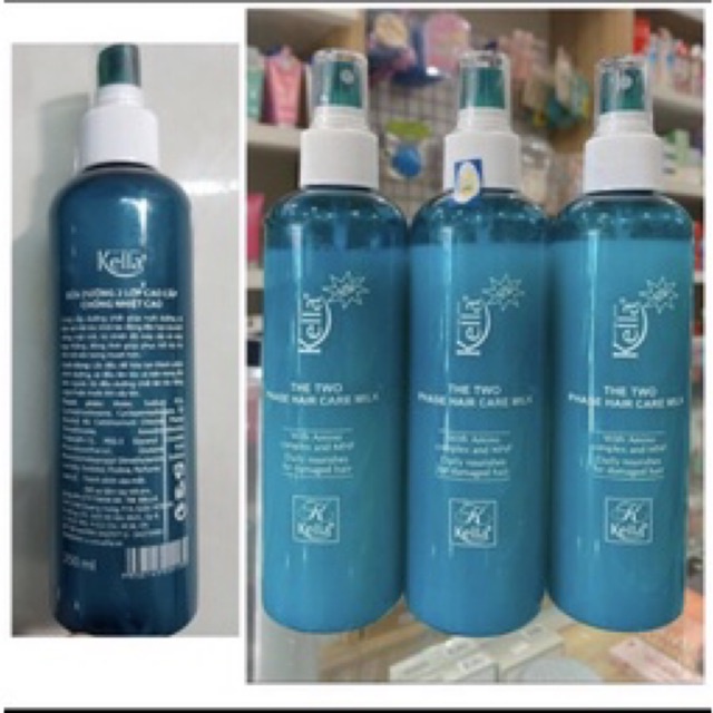 Xịt dưỡng 2 lớp chống nhiệt cao Kella 250ml