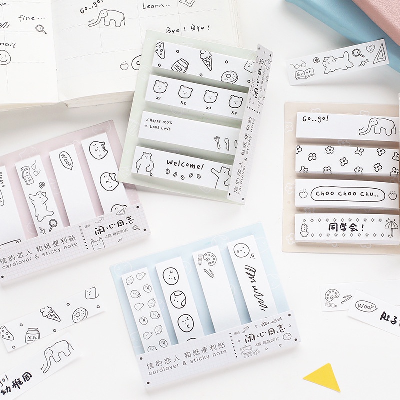 [Mã LIFEBOOK2 giảm 10% đơn 0Đ] Sticker - Sticky Note Dán Dạng Washi Tape Mini Nhiều Mẫu Xinh Xắn