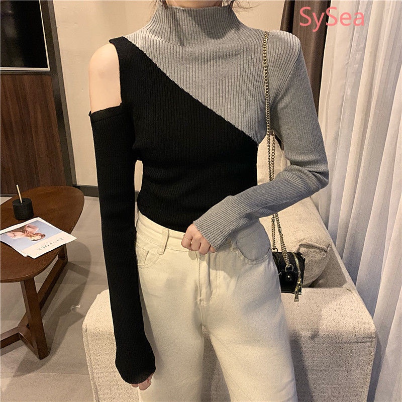 Áo nữ dệt kim tay dài thời trang mùa thu phong cách Hàn Quốc