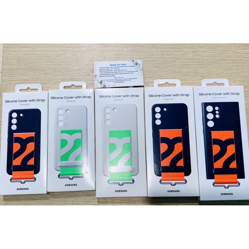 Ốp Lưng Silicone With Strap Cho Điện Thoại Samsung Galaxy S22 / S22+(Plus) / S22 Ultra - Hàng Chính Hãng Nguyên Seal