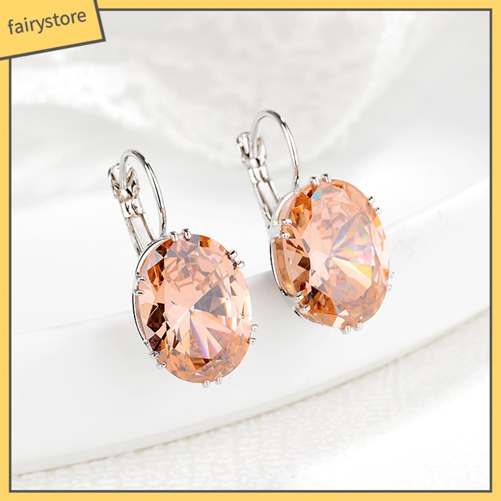 Hoa Tai Xi Bạc Phối Đá Lấp Lánh Cho Nữ