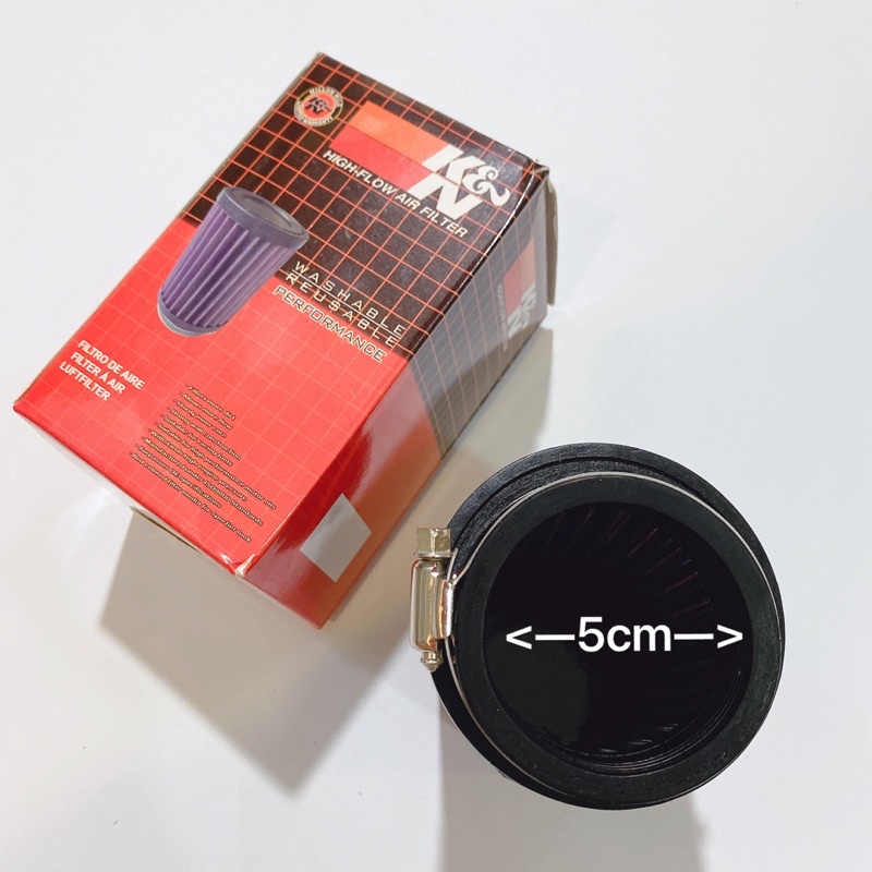 Pô e trụ, lọc gió trụ K&N 1280 giúp tăng tốc kèm 3 ron cao su đủ kích cỡ, gắn được mọi loại xe máy