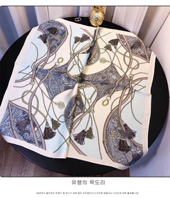 Khăn turban lụa vuông size 70x70cm